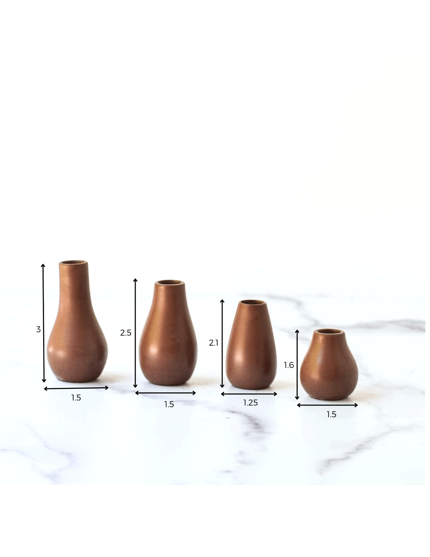 Mini Bud Vases - Set of 4