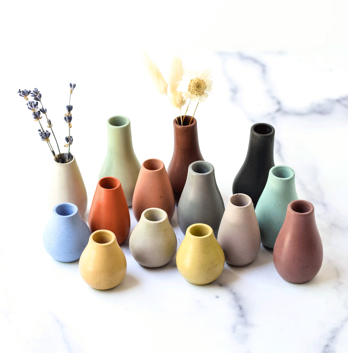 Mini Bud Vases - Set of 4