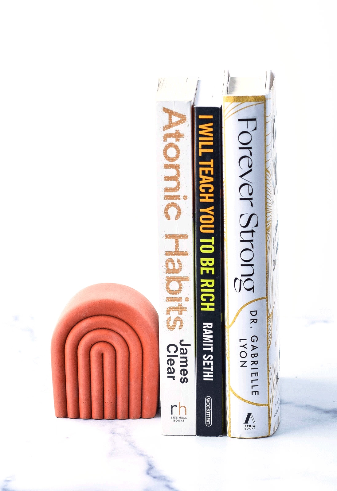 Concrete Arch Bookends Set