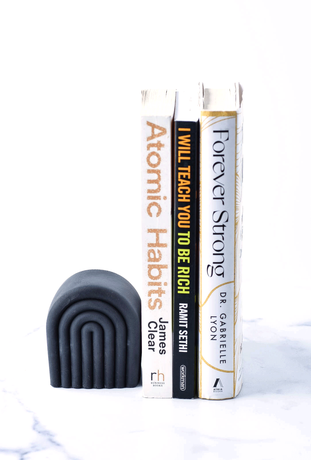 Concrete Arch Bookends Set