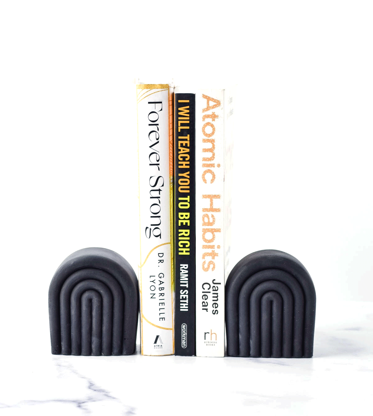 Concrete Arch Bookends Set