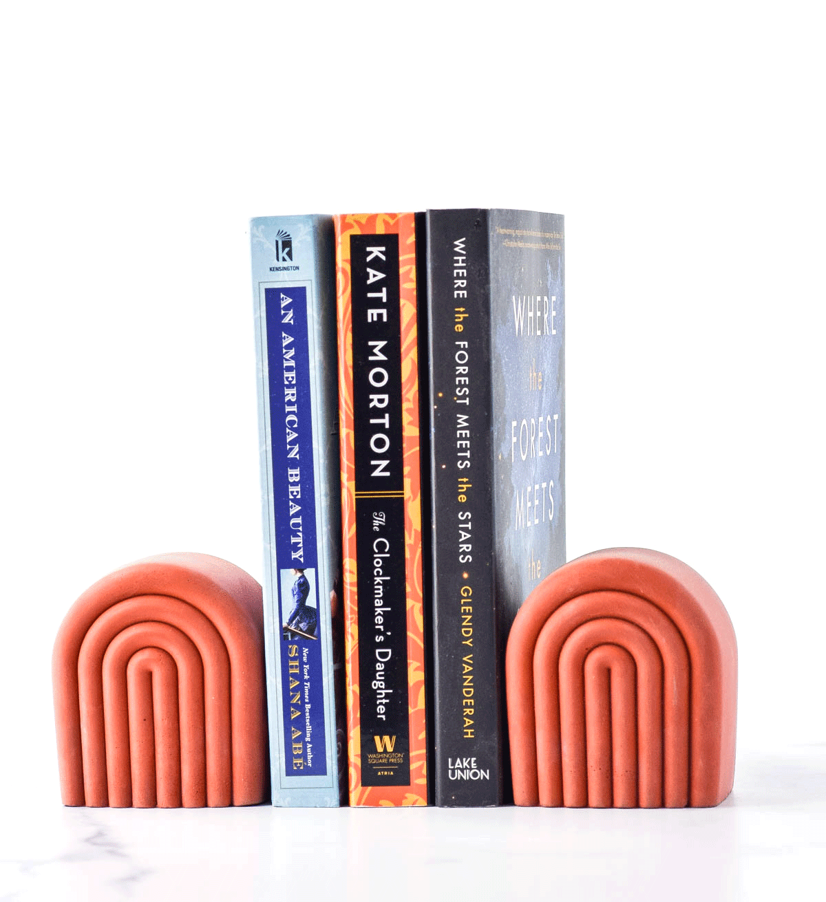 Concrete Arch Bookends Set