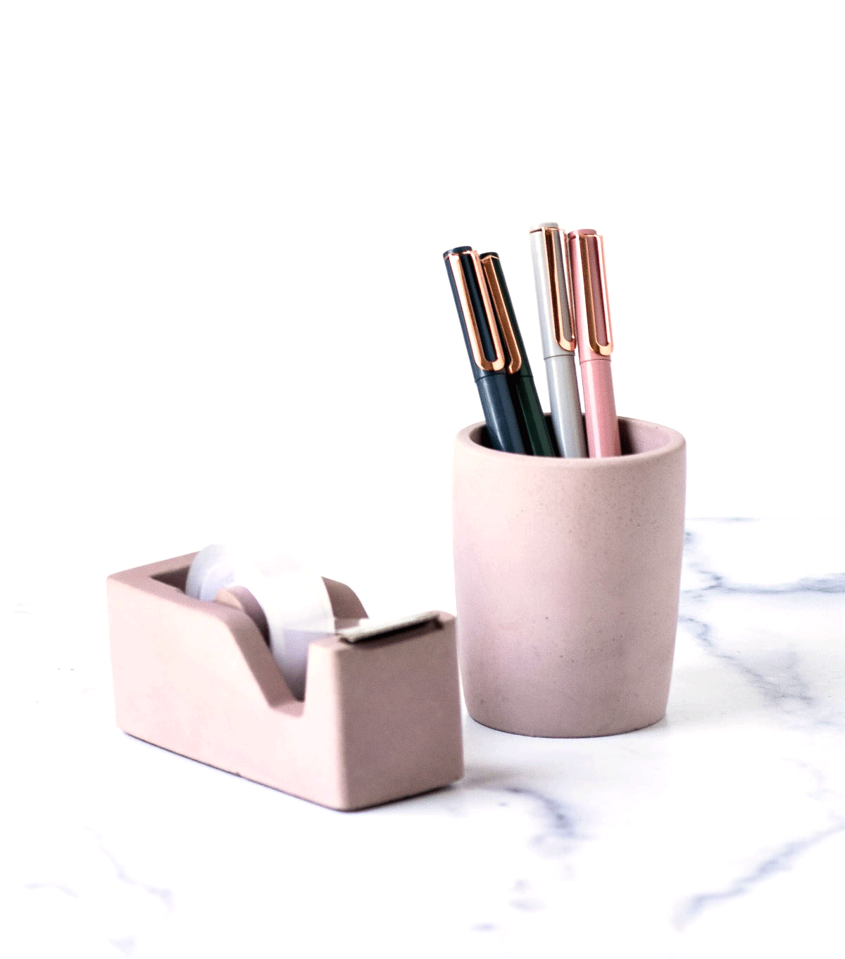 Concrete Tape Dispenser, Desk Accessories, Scotch Tape Holder, Minimalist, Modern Office, Desk Organizer