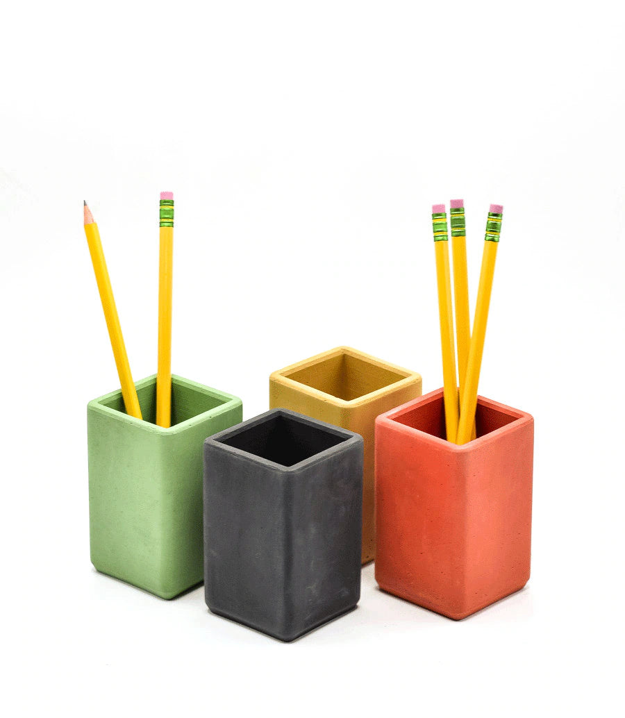 Pen Holder, Pencil Cup, Desk Accessories, Concrete, Minimalist Decor, Office Decor