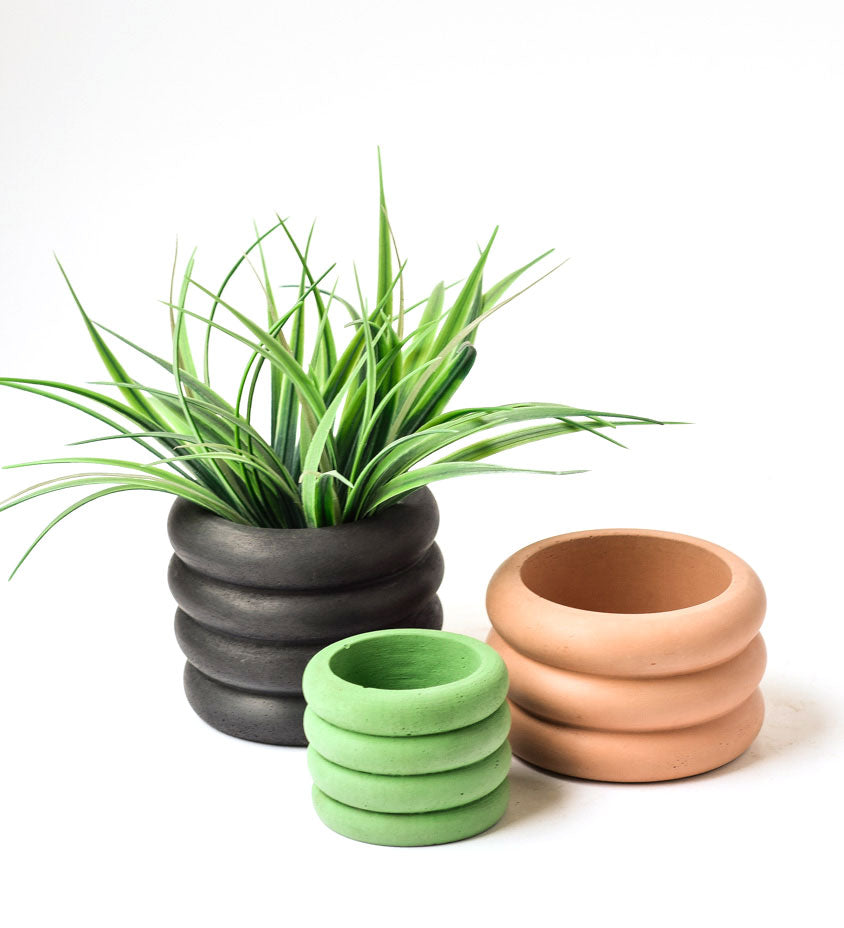 tiered pots for plants Concrete Tiered Bubble Planter – Cedarstonegarden