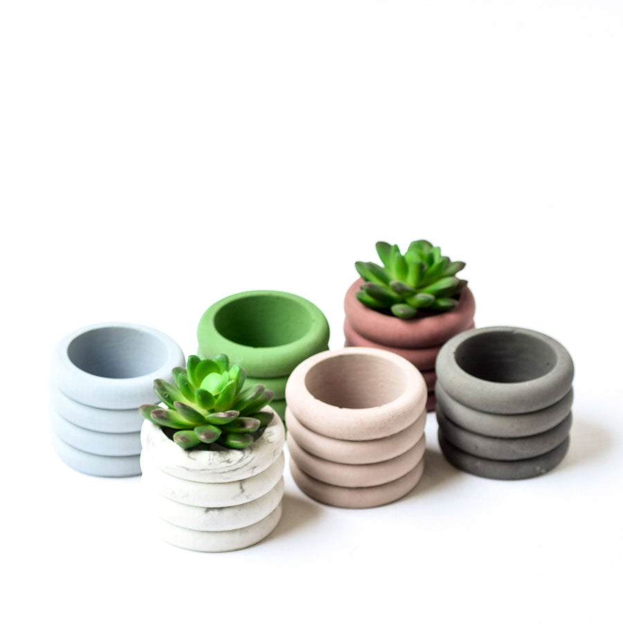 Concrete Tiered Bubble Planter