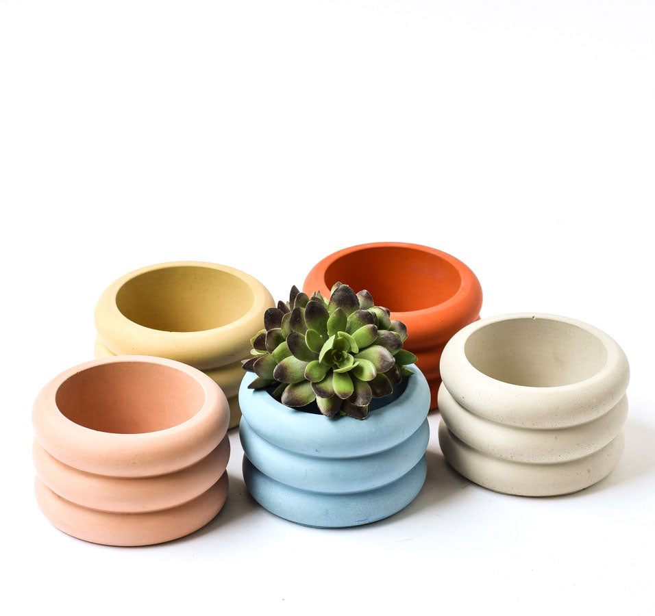 Concrete Tiered Bubble Planter