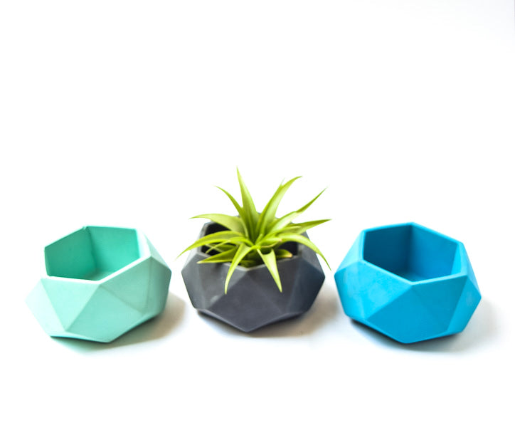 Geometric Planter - Planter with Drainage - Concrete Planter - Cement - Modern - Minimalist - Succulent Planter - Air Plant Holder