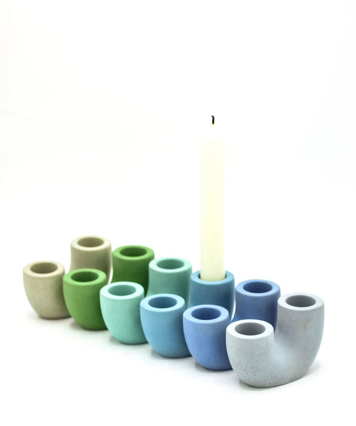 Concrete Candle Holder Duo