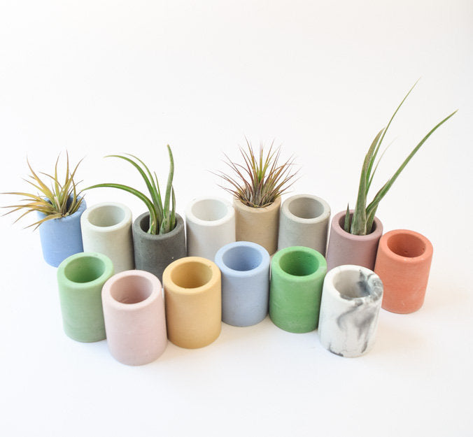 AIr Planter Holder - Mini Planter - Concrete - Modern - Succulent Planter - Wedding/Shower Favor - Office Desk Decor - Toothpick Holder