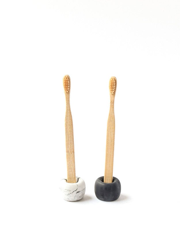 Toothbrush Holder - Bathroom Decor - Modern Bathroom - Concrete Toothbrush Holder - Minimalist - Bathroom Accessories - Makeup Brush Holder