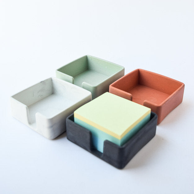 Sticky Note Holder - Desk Accessories - Desk Organizer - Modern Desk - Minimalist - Concrete - Cement