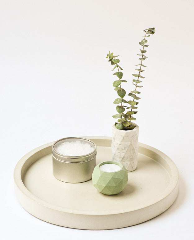 Large Concrete Round Tray