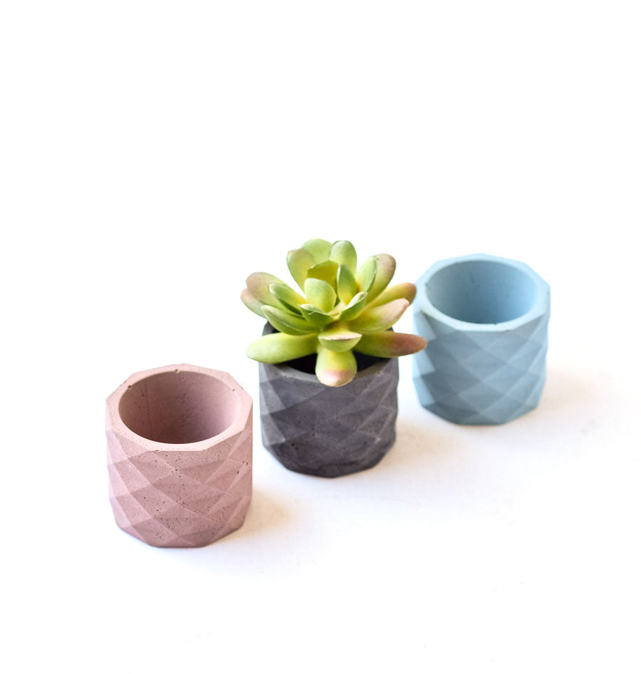 Small Concrete Geo Planter