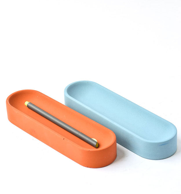 Pen Holder - Pen Holder For Desk - Pen Tray - Pencil Tray - Desk Organizer - Office Decor - Minimalist - Concrete - Modern - Cement - Desk