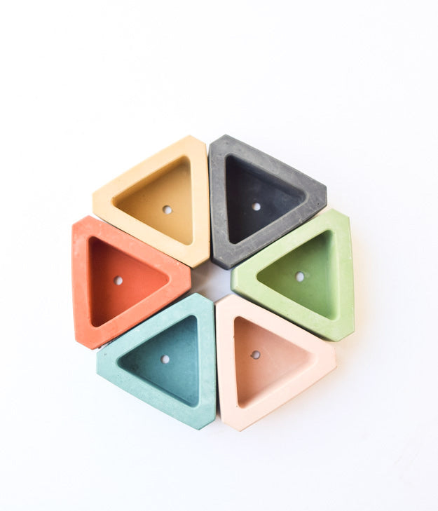 Concrete Planter - Succulent Planter - Air Plant Holder - Planter with Drainage - Cement - Triangle Planter - Geometric - Modern Minimalist
