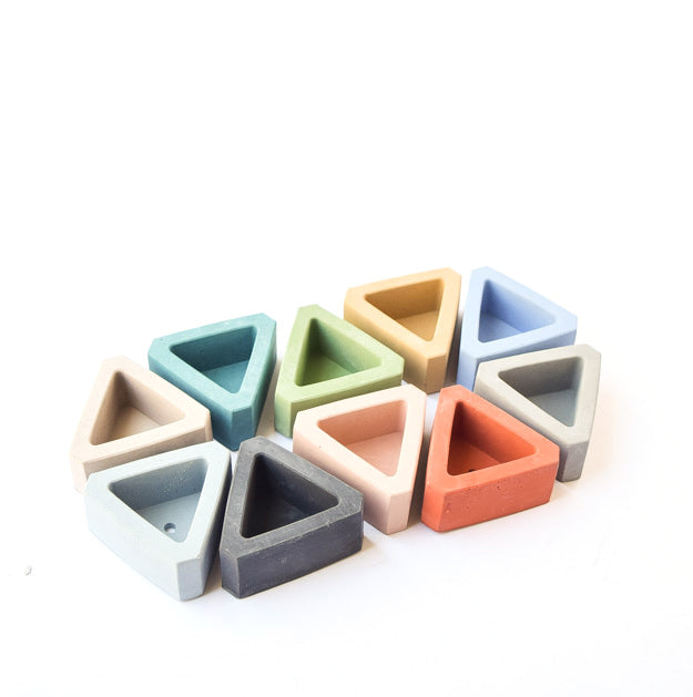 Concrete Planter - Succulent Planter - Air Plant Holder - Planter with Drainage - Cement - Triangle Planter - Geometric - Modern Minimalist