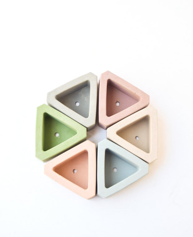 Concrete Planter - Succulent Planter - Air Plant Holder - Planter with Drainage - Cement - Triangle Planter - Geometric - Modern Minimalist