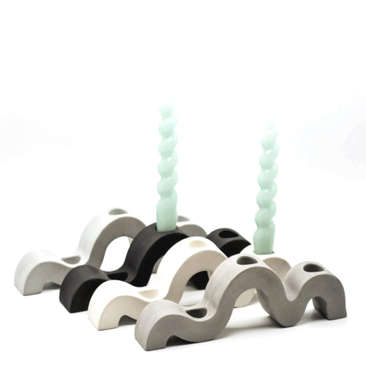 Wavy Taper Candle Holder - Curved Candlestick Holder - Minimalist - Taper Candle Holder - Modern Home - Centerpiece - Holiday Table