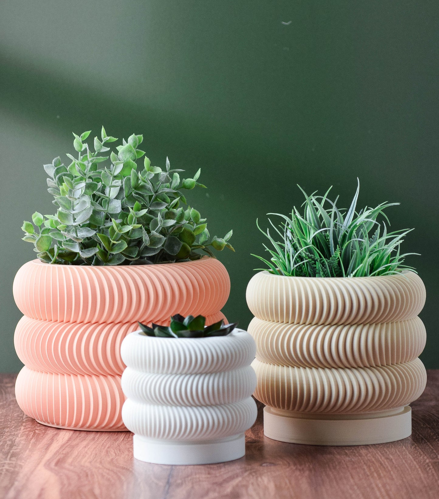 Modern Indoor Plant Pot with Drip Tray, 3d Printed Bubble Planter with Drainage