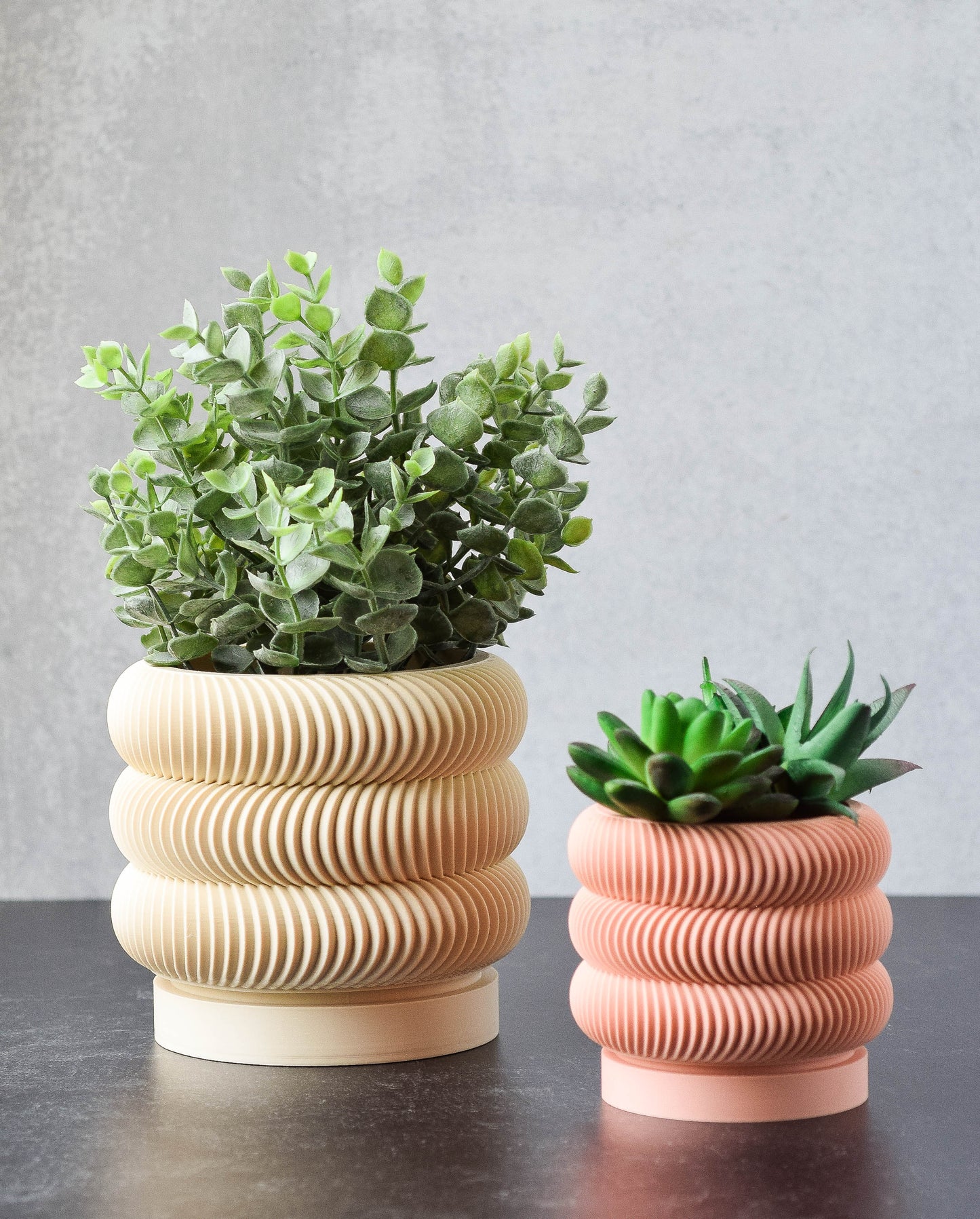Modern Indoor Plant Pot with Drip Tray, 3d Printed Bubble Planter with Drainage