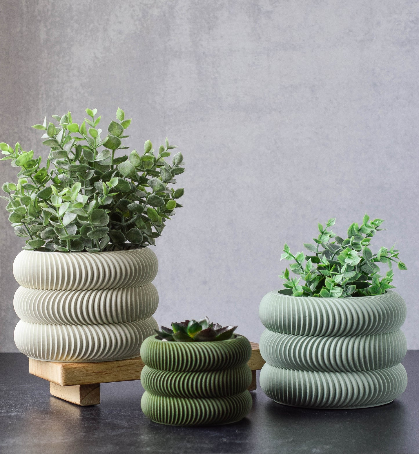Modern Indoor Plant Pot with Drip Tray, 3d Printed Bubble Planter with Drainage