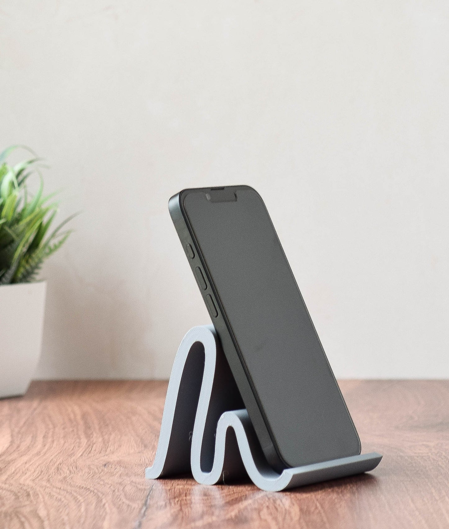 3d Printed Modern Phone Stand, Wavy Design