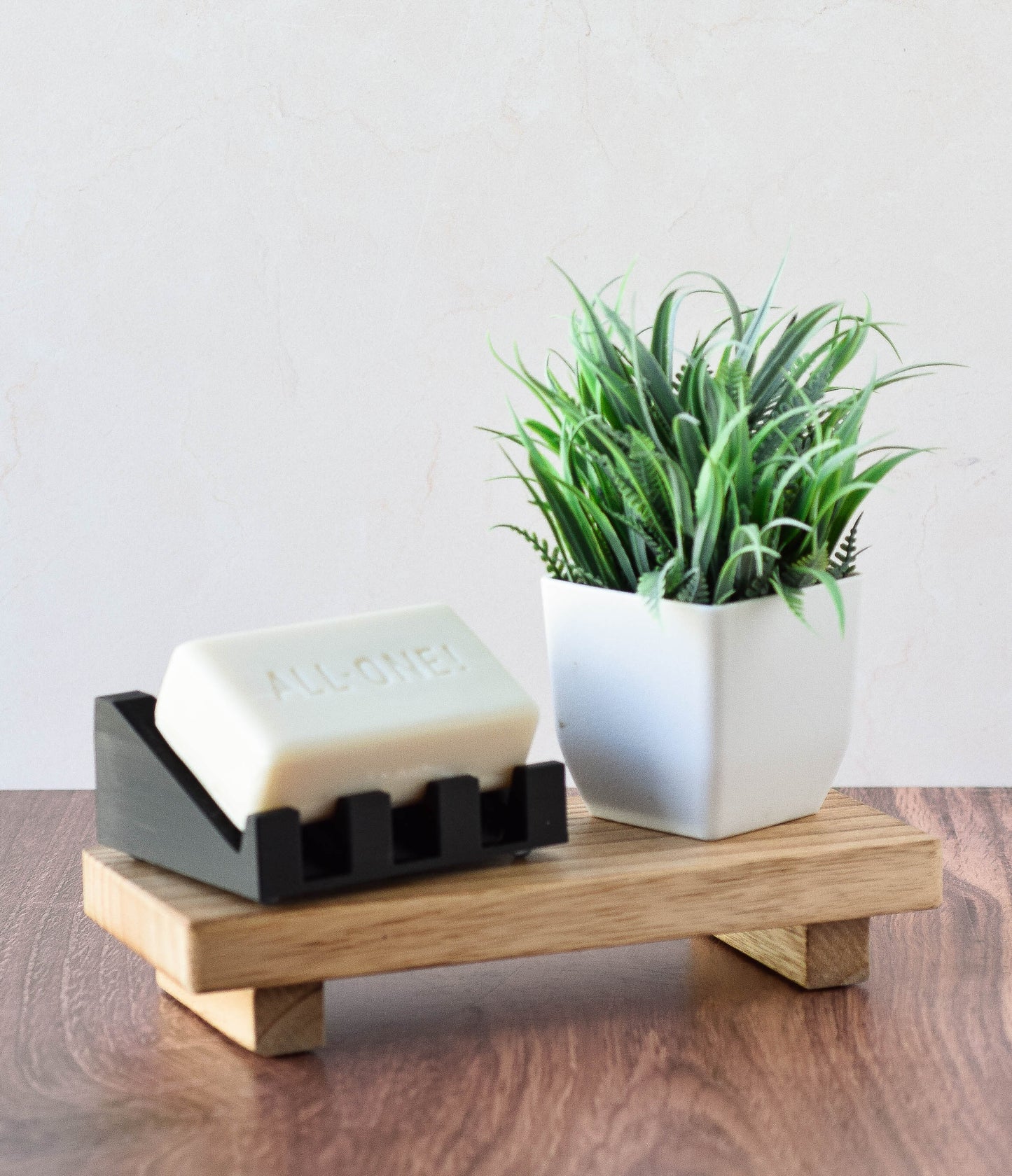 Modern Angled Draining Soap Dish, 3D Printed Eco-Friendly Bathroom Accessory