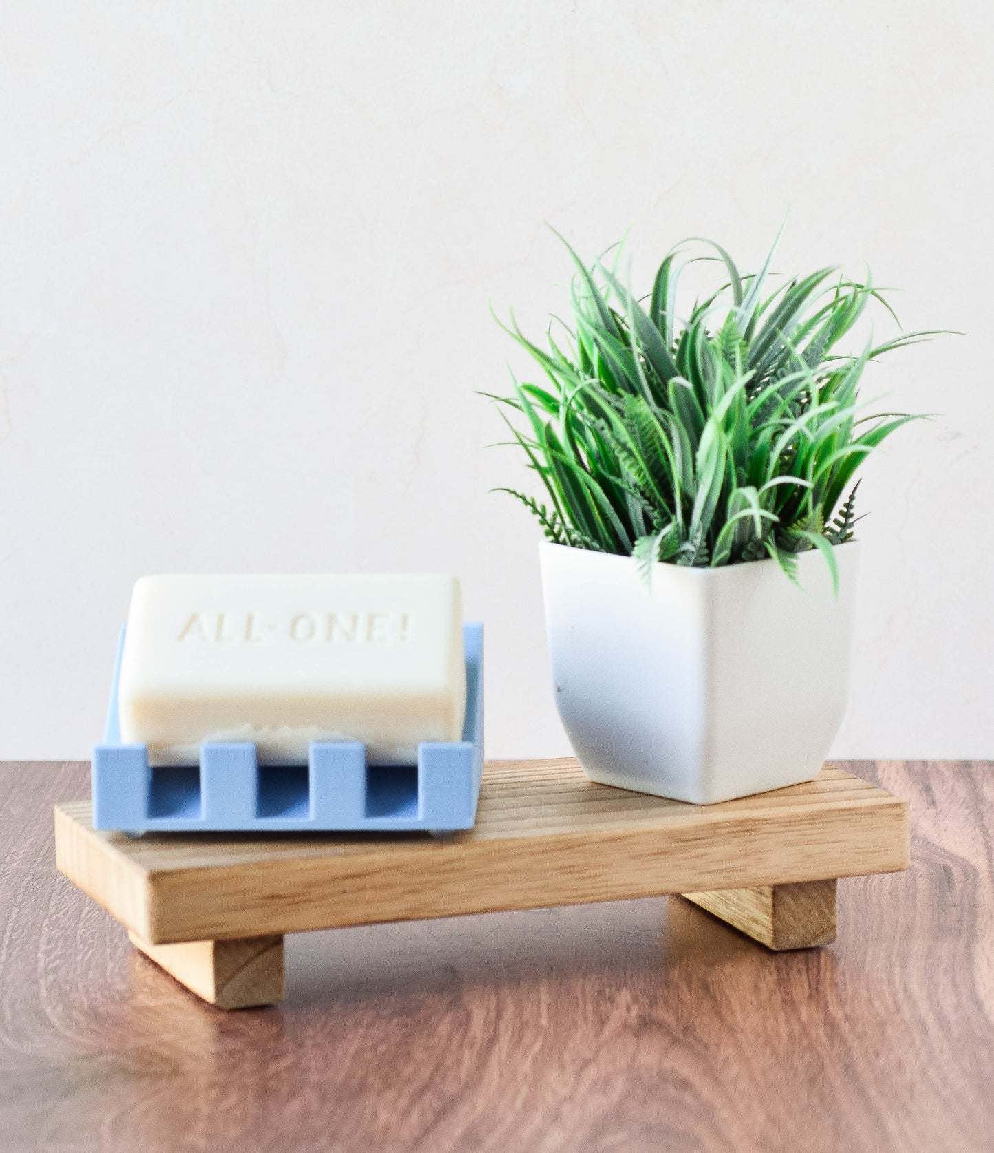 Modern Angled Draining Soap Dish, 3D Printed Eco-Friendly Bathroom Accessory