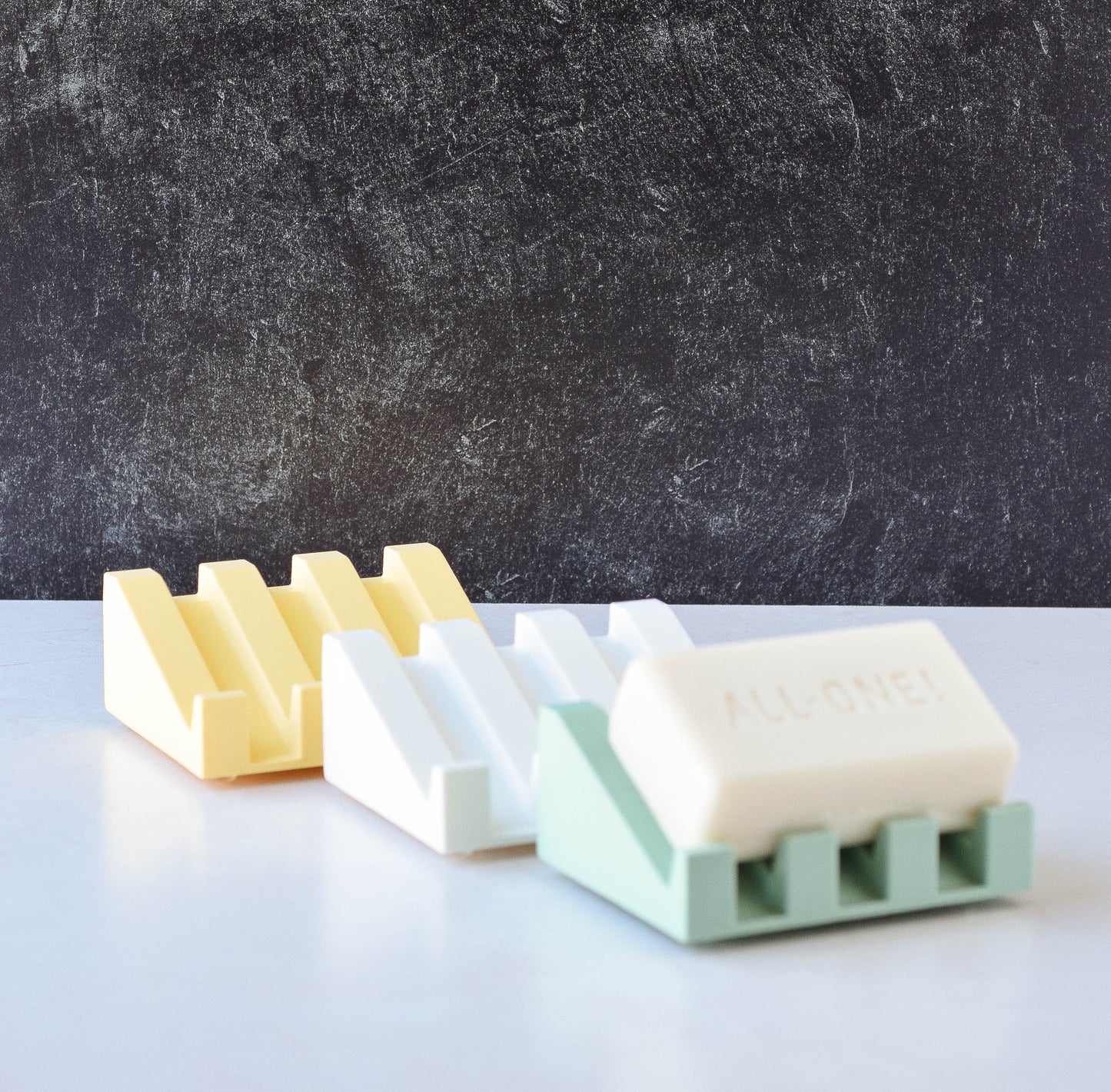 Modern Angled Draining Soap Dish, 3D Printed Eco-Friendly Bathroom Accessory