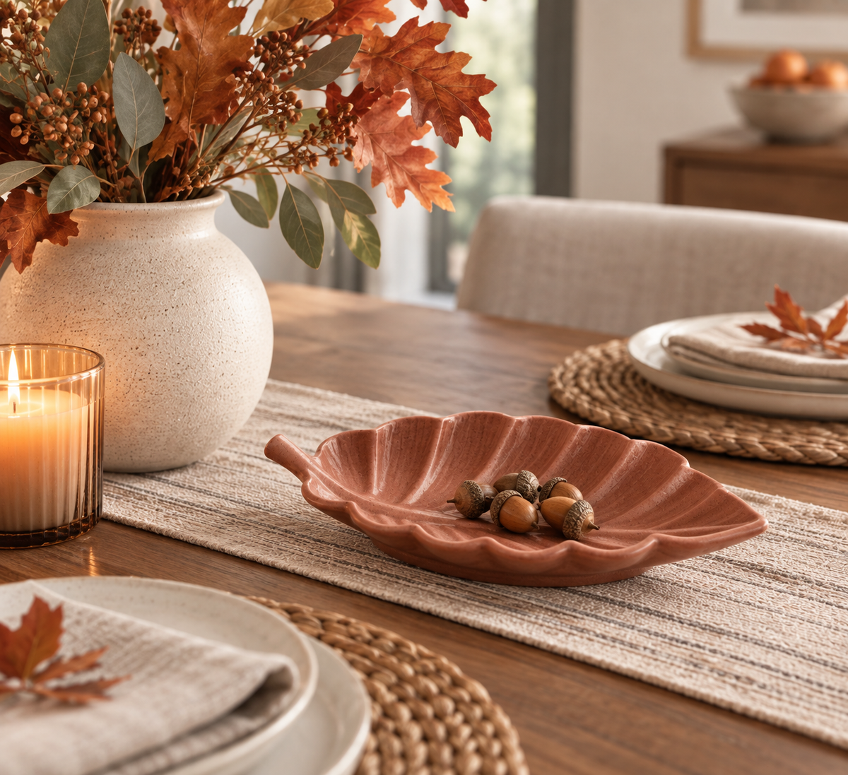 Handmade Concrete Leaf Tray, Fall Decor, Decorative Trinket Dish – Keys Jewelry Catchall