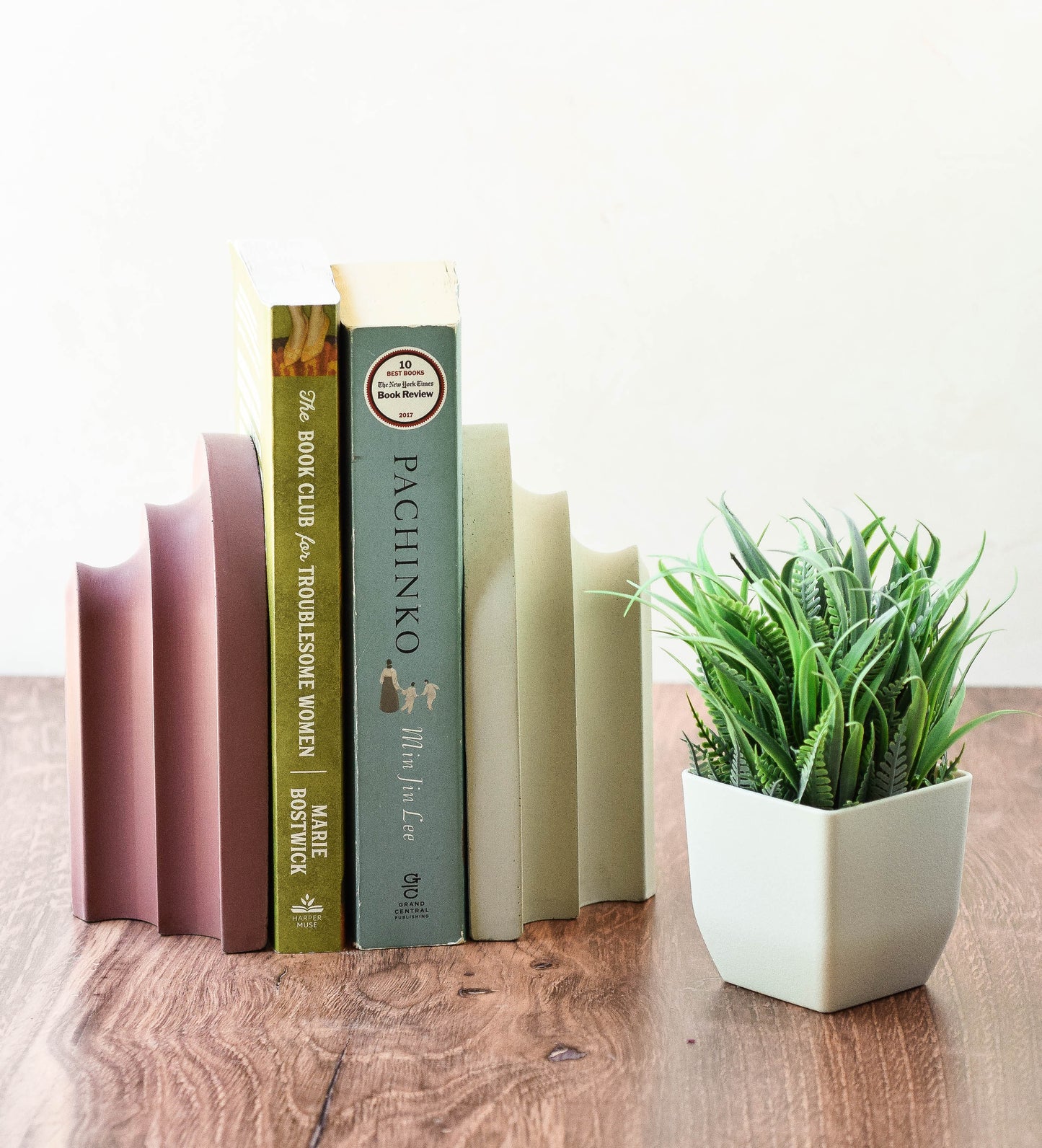 Modern Concrete Arch Bookend, Minimalist Decor