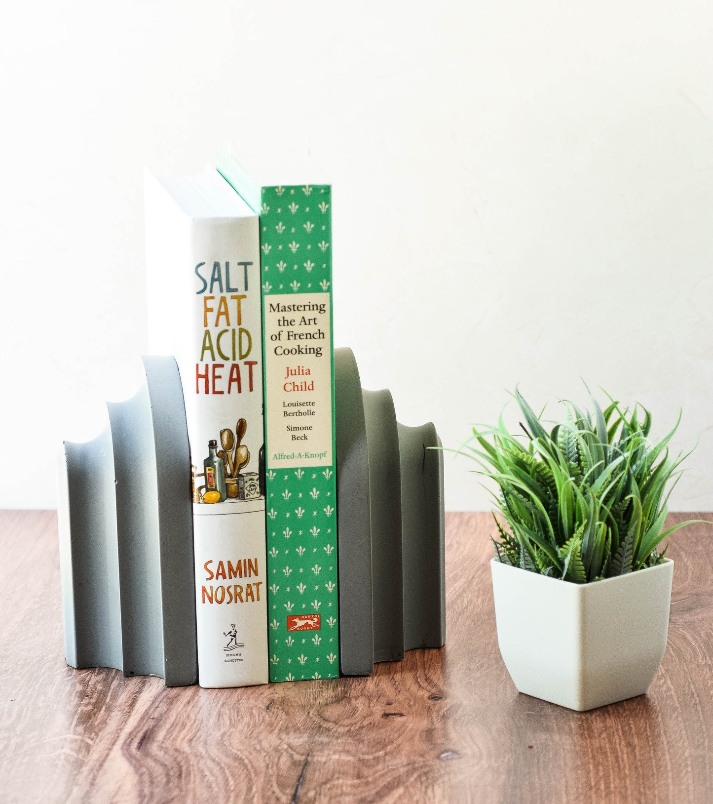 Modern Concrete Arch Bookend, Minimalist Decor