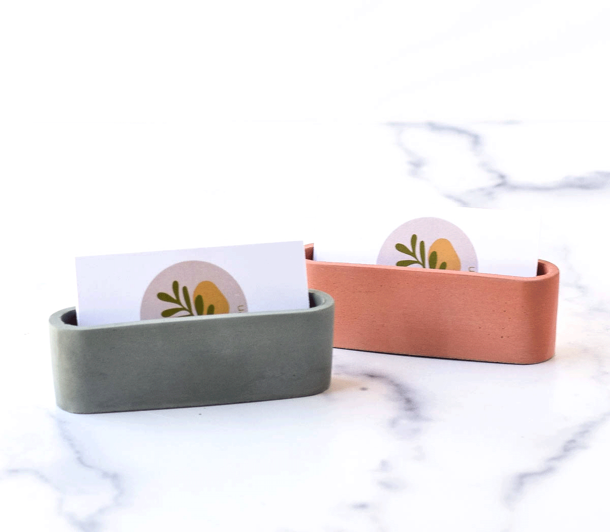 Concrete Business Card Holder for Desk