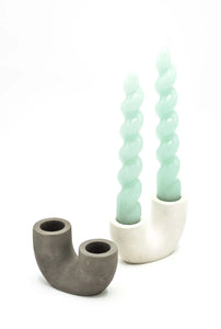 Concrete Candle Holder Duo