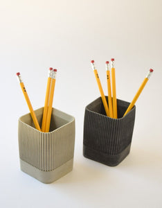 Pencil Cup - Pen Cup - Desk Set - Concrete Pencil Holder - Desk Organization - Modern - Cement - Office Decor - Minimalist Toothbrush Holder