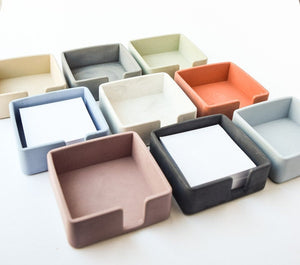 Sticky Note Holder - Post It Holder - Desk Accessories - Postit Organizer - Desk Organizer - Modern Desk - Minimalist - Concrete - Cement