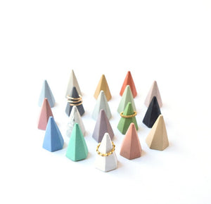 Mini Ring Cone - Jewelry Cone - Concrete RIng Cone - Ring Holder - Cement - Modern - Minimalist - Engagement Ring - Shower Gift Ring Display