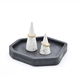 Concrete Ring Holders Set of Two